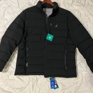 Nautica Men’s Quilted Puffer Jacket Black XL NWT